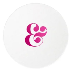 Ampersand Couple Coasters, Fuchsia Foil