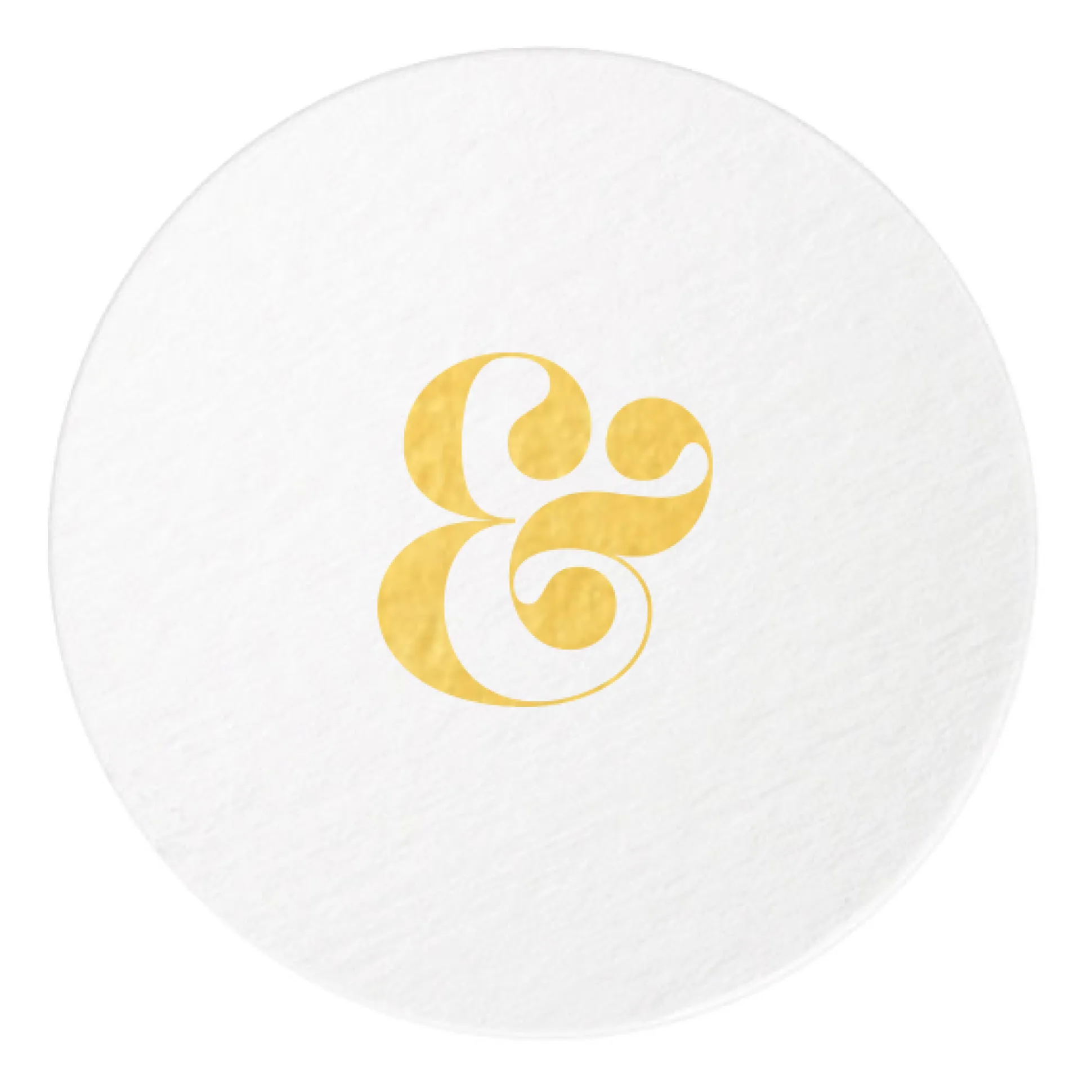 Ampersand Couple Coasters, Gold Foil