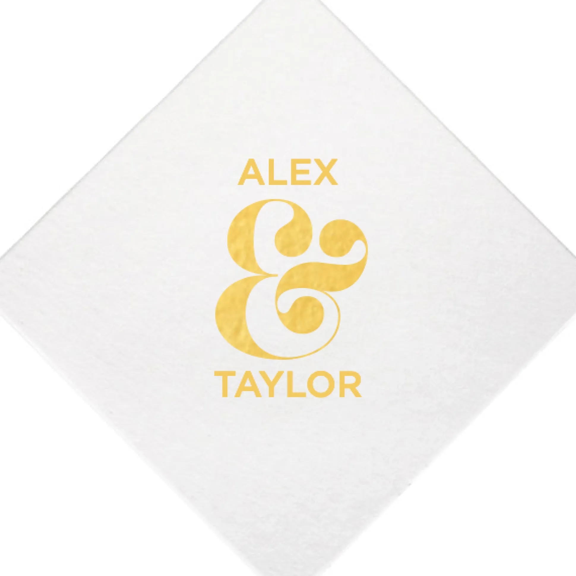 Ampersand Couple Coasters, Gold Foil