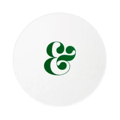 Ampersand Couple Coasters, Green Foil
