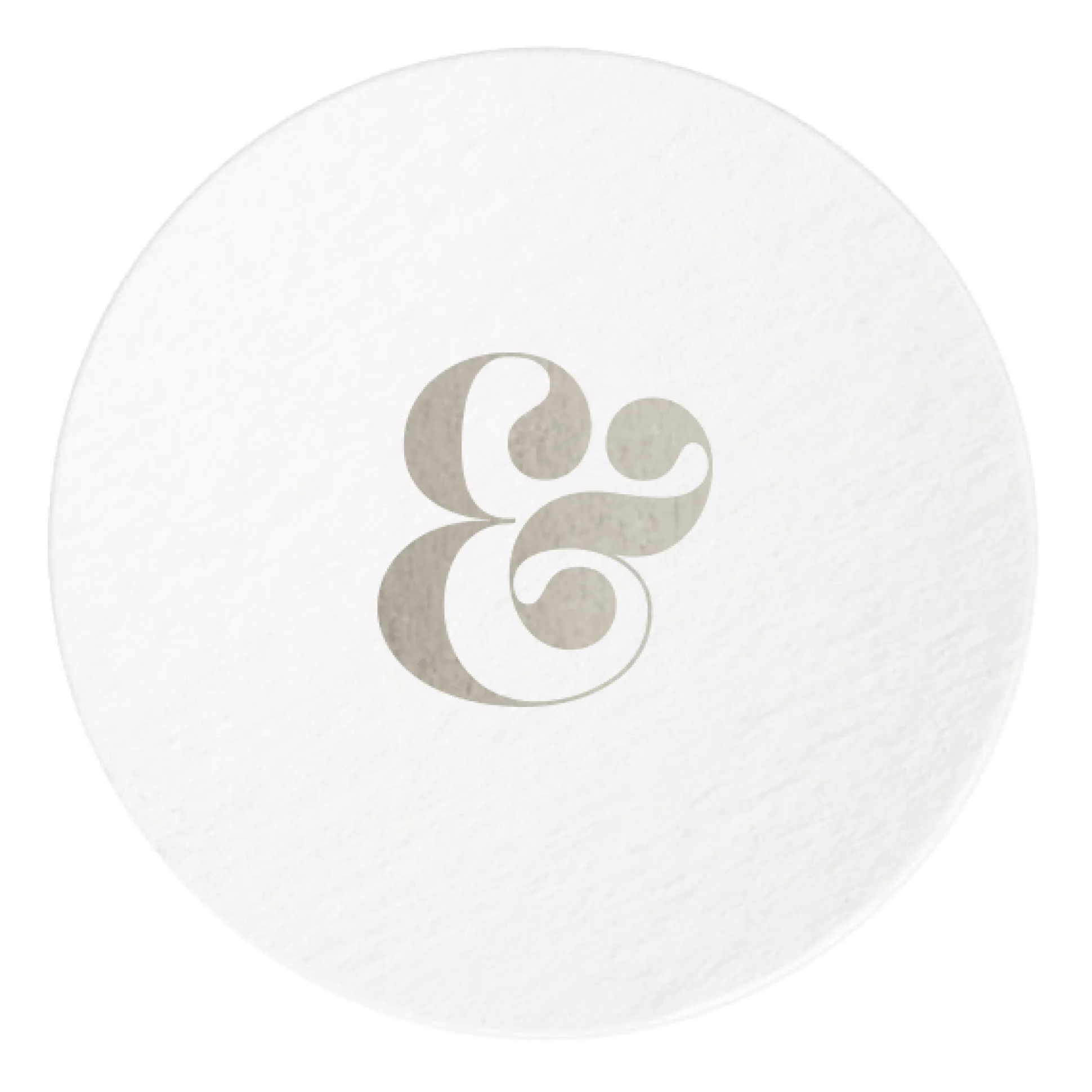 Ampersand Couple Coasters, Silver Foil