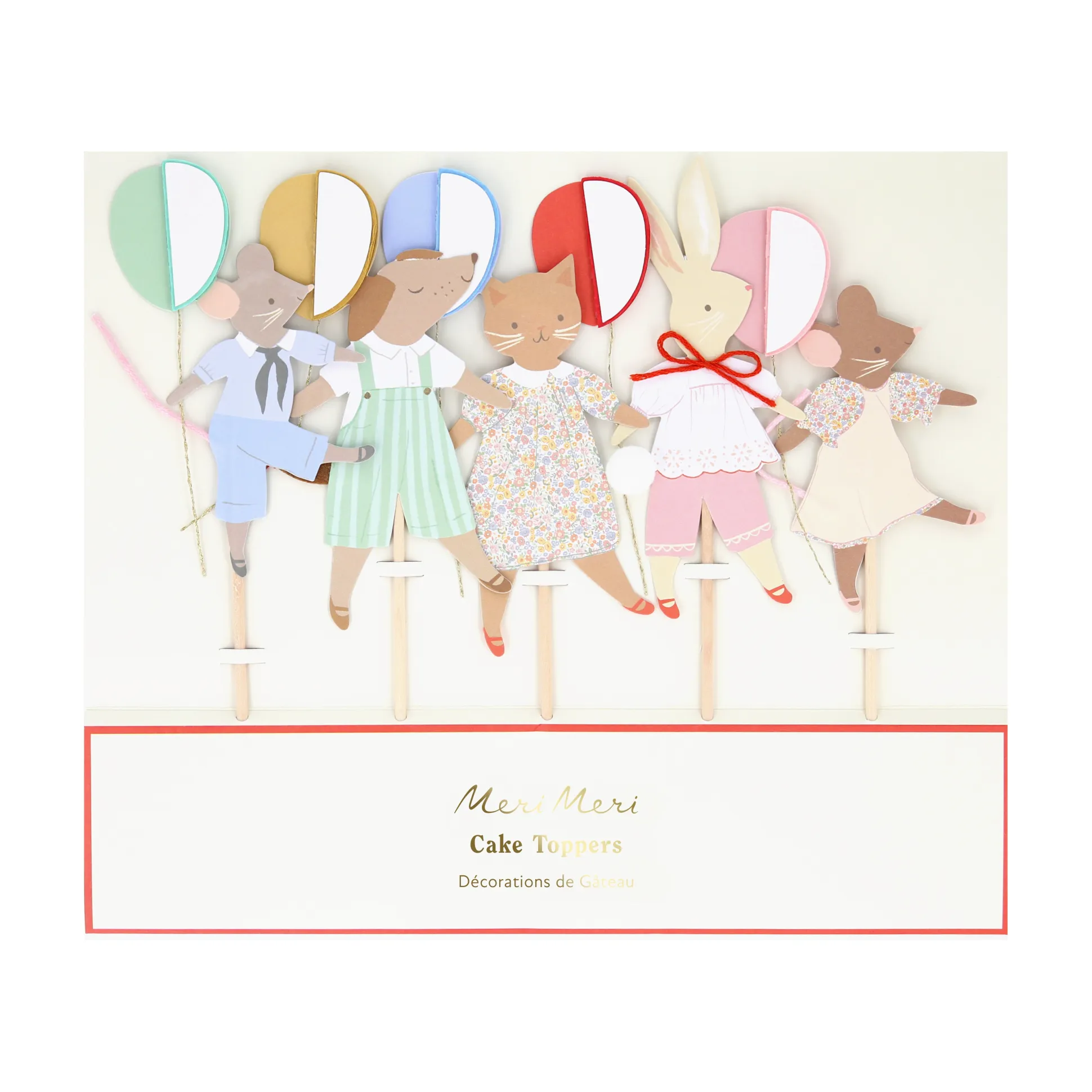 Animal Friends Cake Toppers, Set of 5
