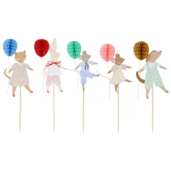 Animal Friends Cake Toppers, Set of 5
