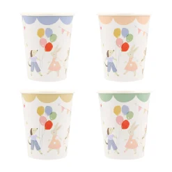 Animal Friends Cups, Set of 8