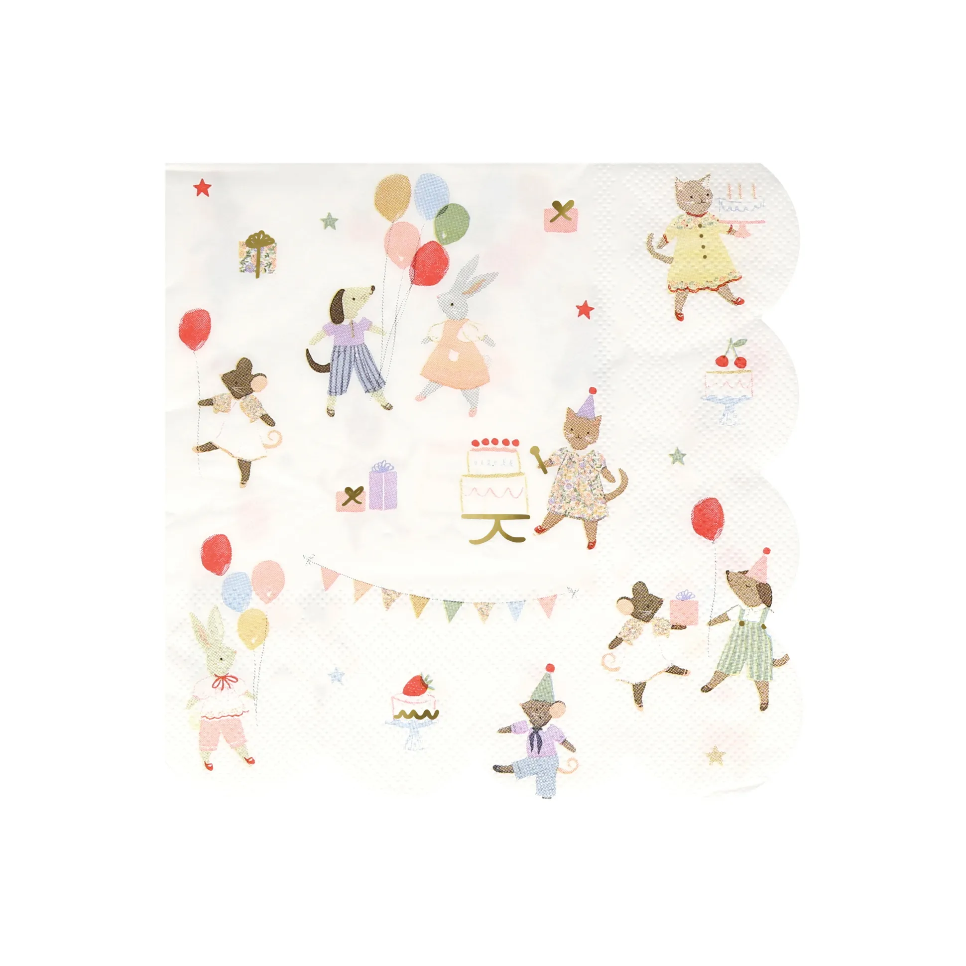 Animal Friends Large Napkin, Set of 16