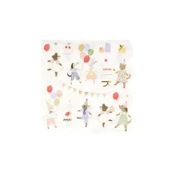 Animal Friends Small Napkins, Set of 16