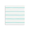 Aqua Frenchie Striped Petite Napkins, Pack of 16