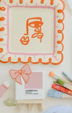 Art Party Dinner Plates, Pack of 12