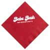 Babe Bash Personalized Napkin, White Foil