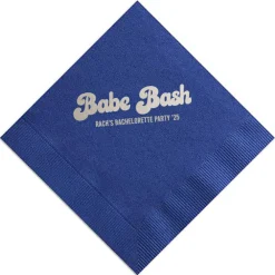 Babe Bash Personalized Napkin, Silver Foil