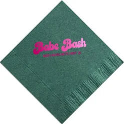 Babe Bash Personalized Napkin, Fuchsia Foil