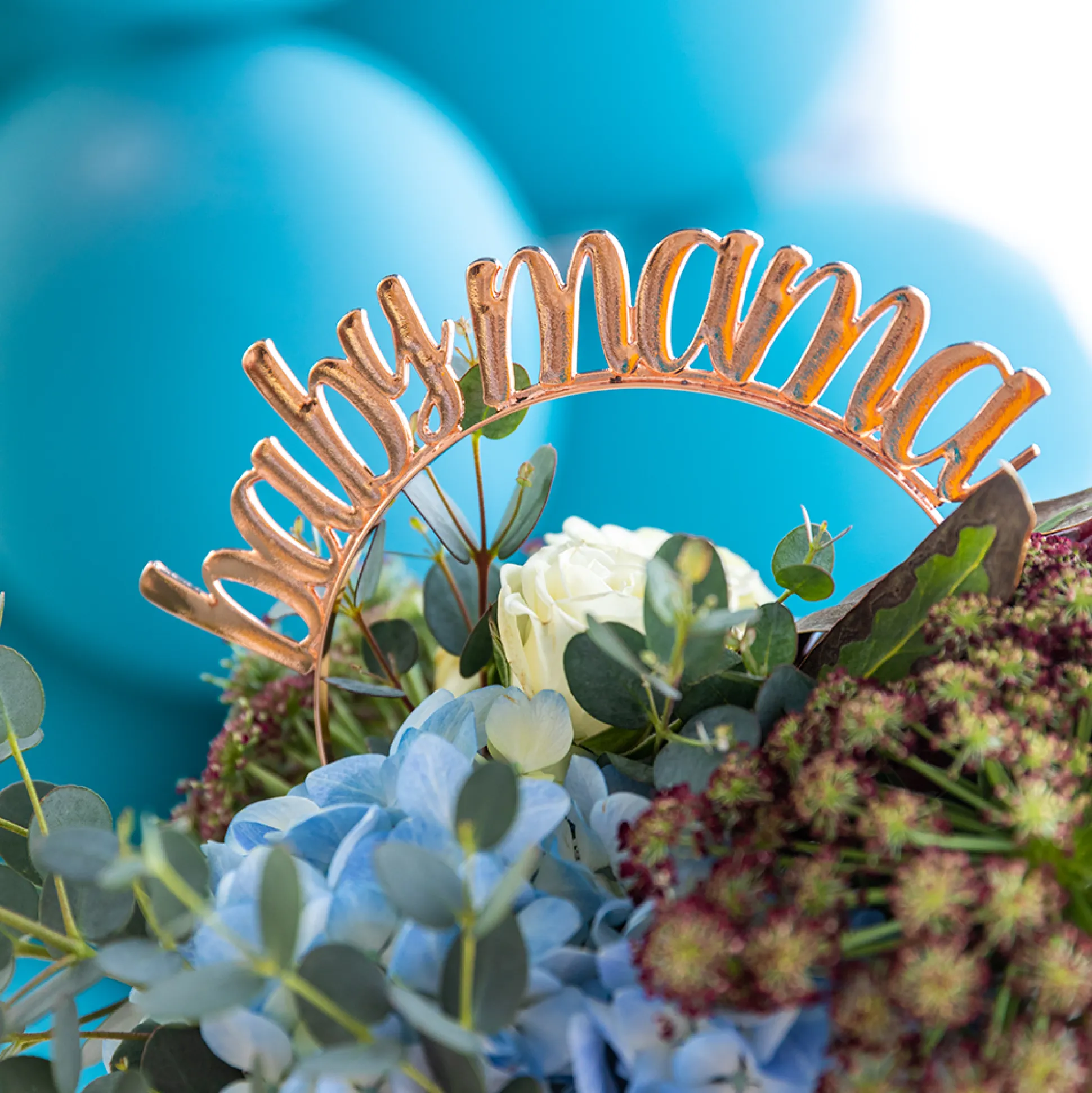 Baby Mama Metal Headband - Matte Blue