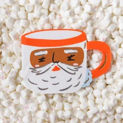 Baking Spirits Bright Brown Santa Mug Large Napkins, Pack of 16