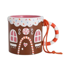 Baking Spirits Bright Gingerbread House Mug Ornament