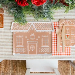 Baking Spirits Bright Gingerbread House Large Plates, Pack of 8