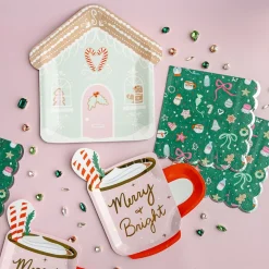Baking Spirits Bright Merry & Bright Mug Small Plates, Pack of 8