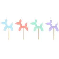 Balloon Dog Candles, Pack of 4