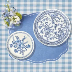 Bamboo Blue Toile Large Plates (Pack of 4)