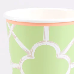 Bamboo Pattern Cups (x 8)