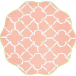 Bamboo Pattern Dinner Plates (x 8)