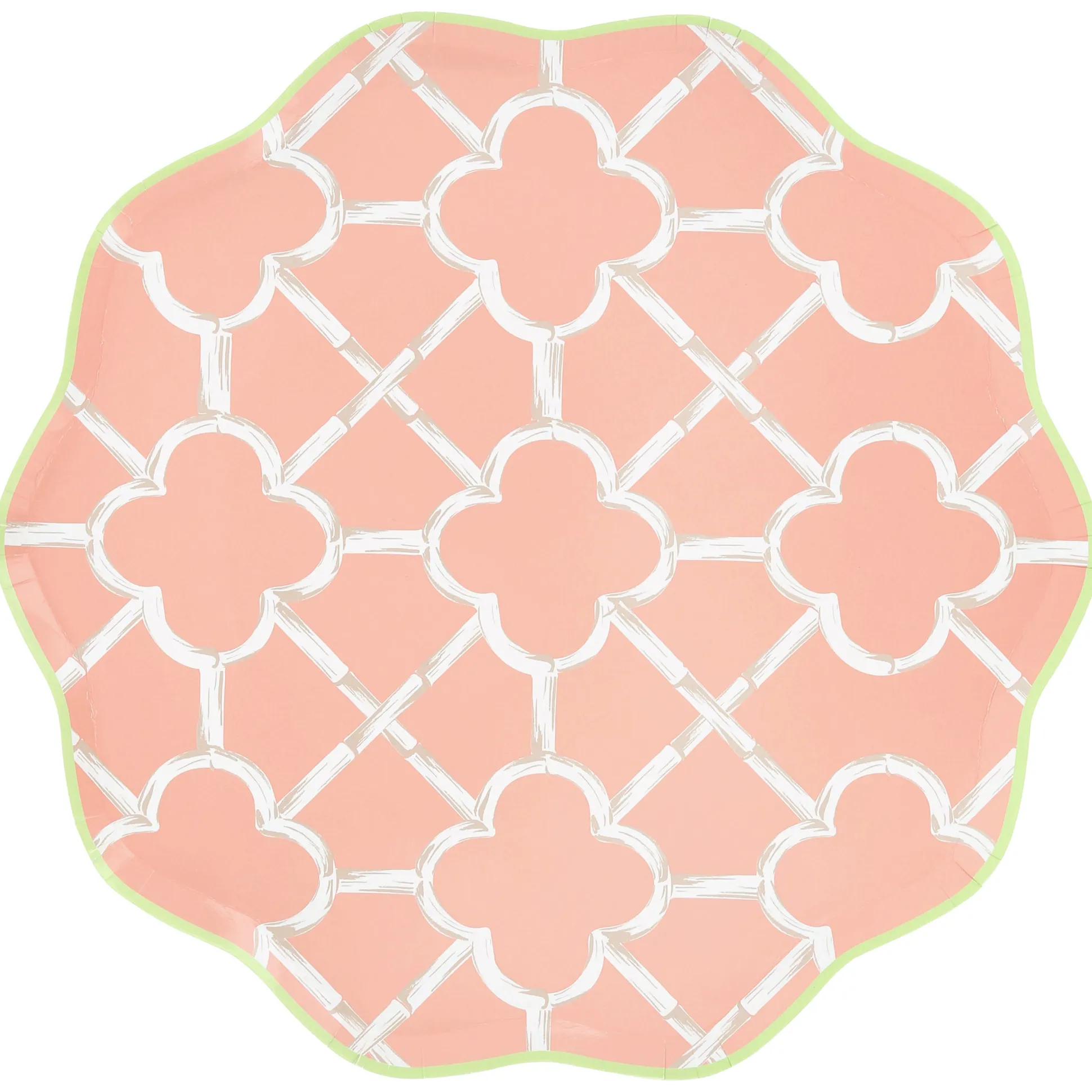 Bamboo Pattern Dinner Plates (x 8)