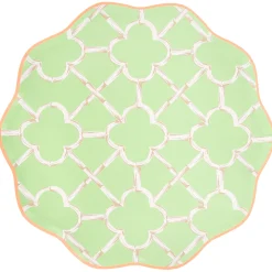 Bamboo Pattern Dinner Plates (x 8)