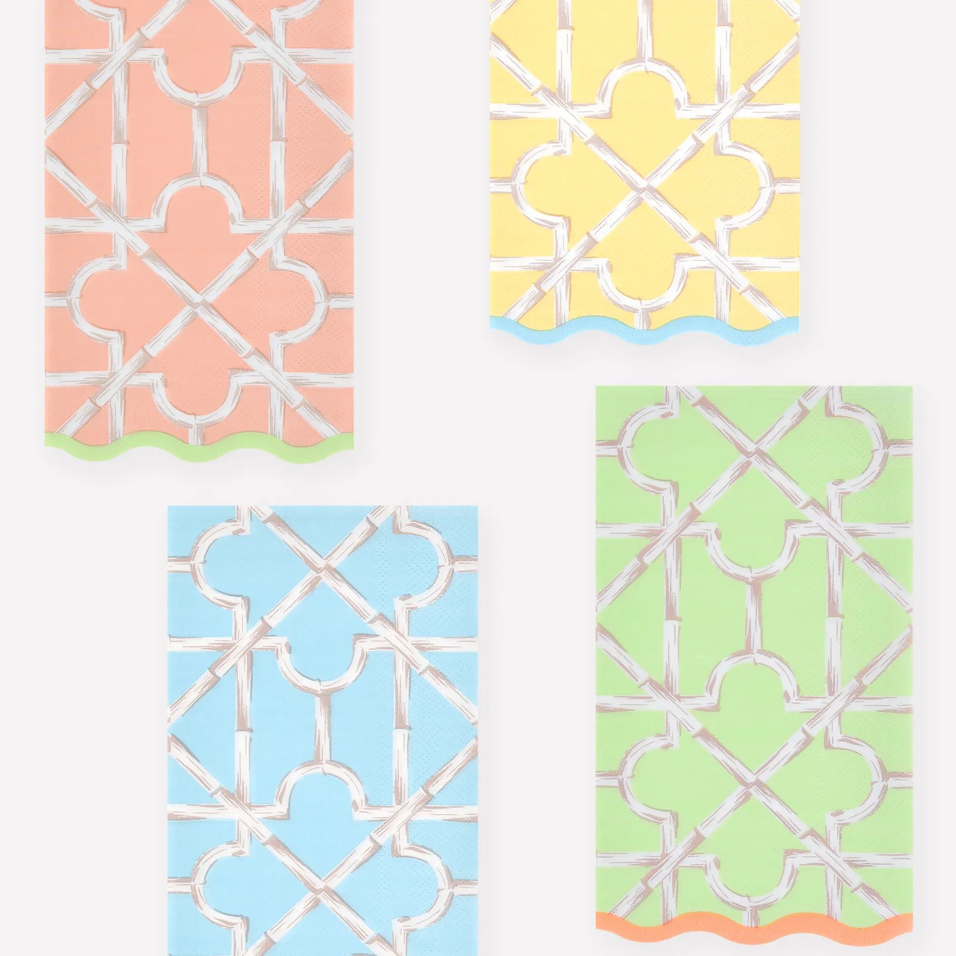 Bamboo Pattern Guest Towels (x 16)