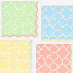 Bamboo Pattern Large Napkins (x 16)
