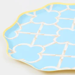Bamboo Pattern Side Plates (x 8)