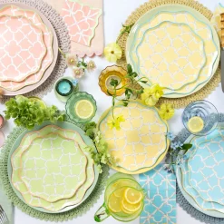 Bamboo Pattern Side Plates (x 8)