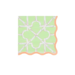 Bamboo Pattern Small Napkins (x 16)
