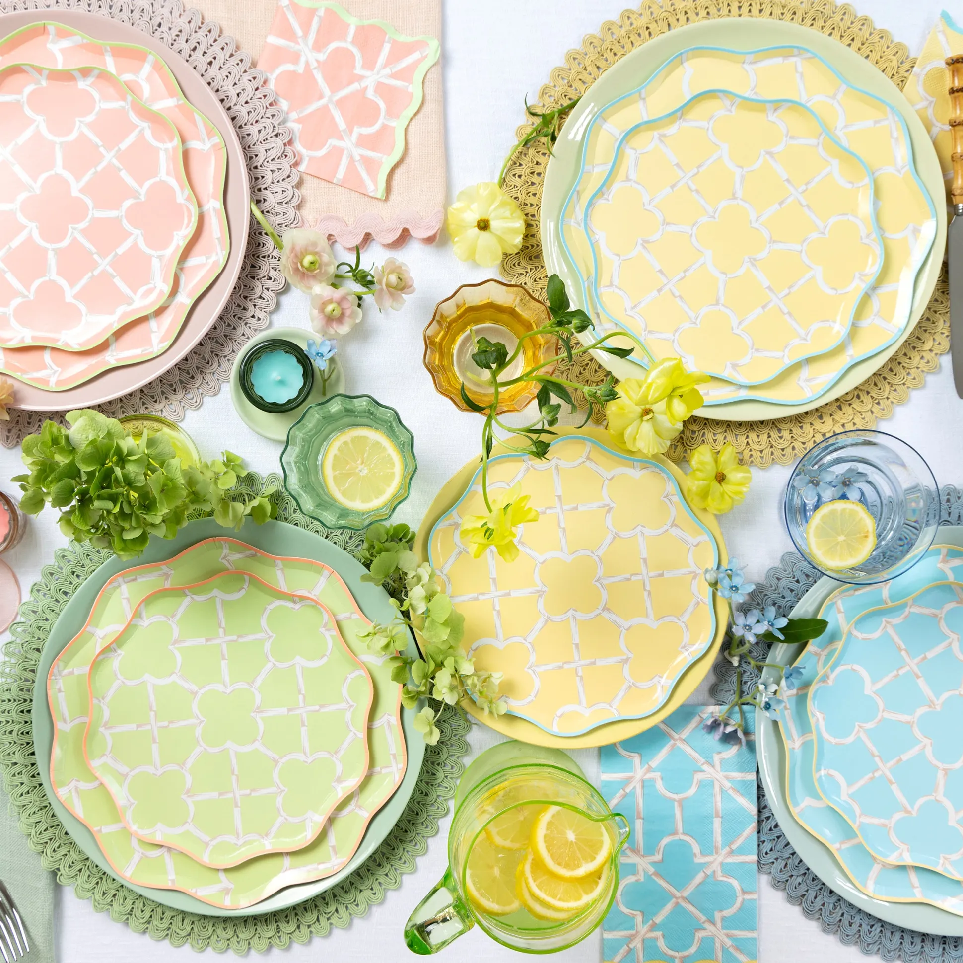 Bamboo Pattern Small Napkins (x 16)