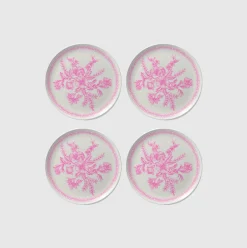 Bamboo Pink Toile Small Plates (Pack of 4)