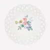Basketweave Floral Side Plates, Set of 8