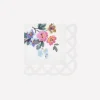 Basketweave Floral Small Napkins, Set of 16
