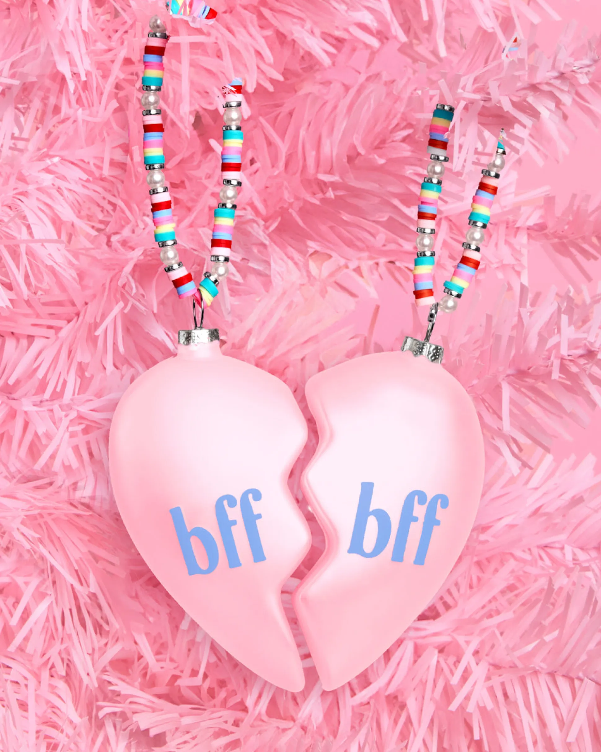 BFF Ornament - 2 piece split heart ornament