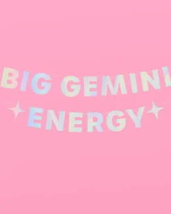 Big Gemini Energy Banner - Iridescent Foil Banner