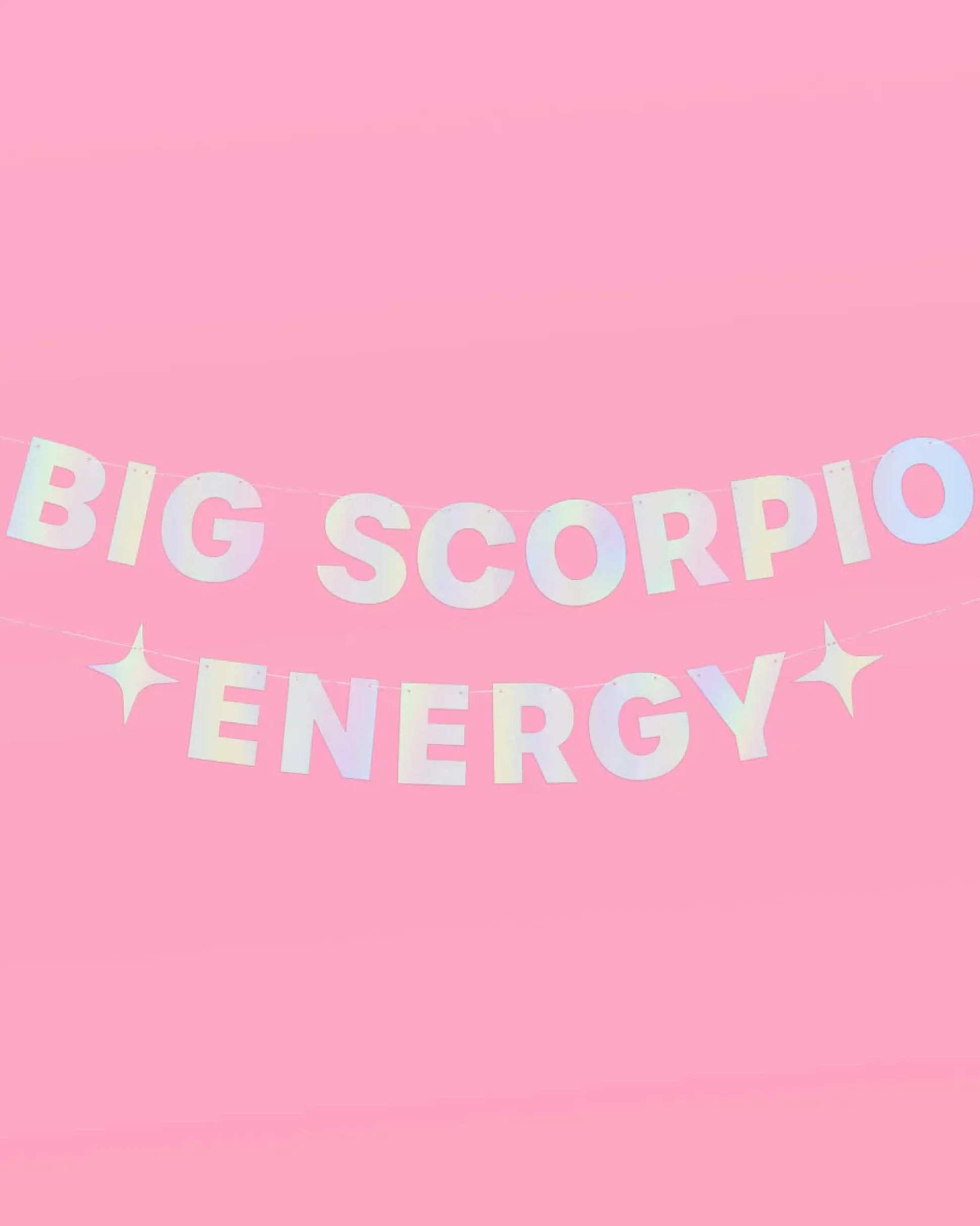 Big Scorpio Energy Banner- Iridescent Foil Banner