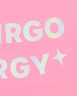 Big Virgo Energy Banner - Iridescent Foil Banner