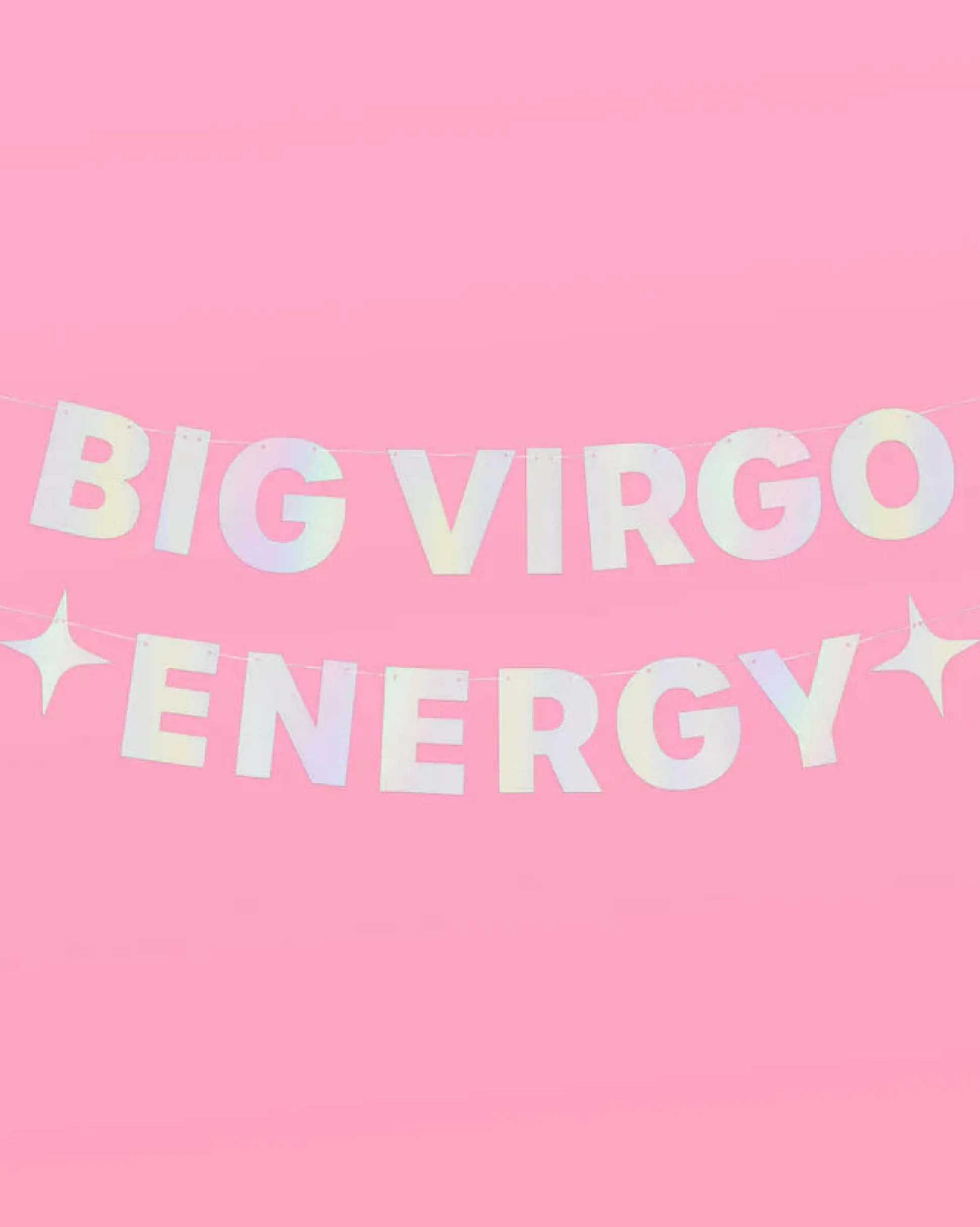 Big Virgo Energy Banner - Iridescent Foil Banner
