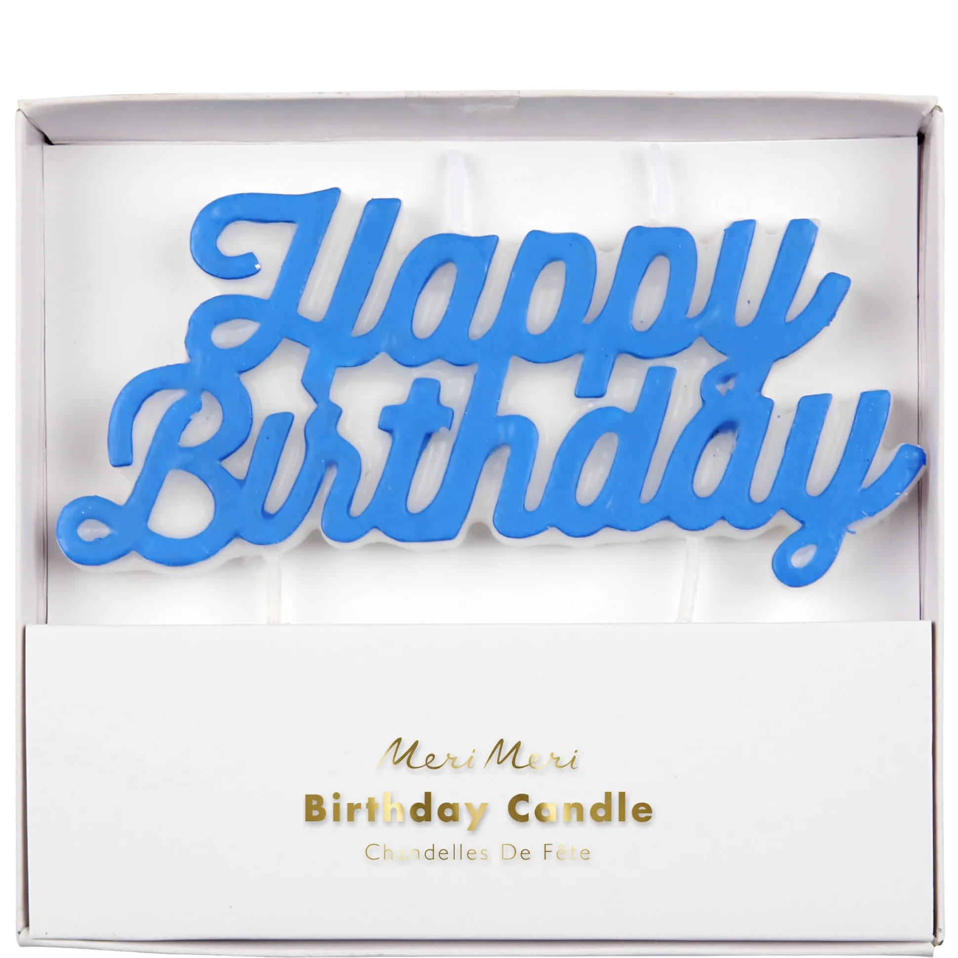 Blue Happy Birthday Candle