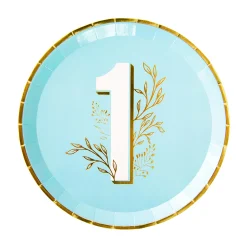 Blue Onederland Dinner Plates, Pack of 8