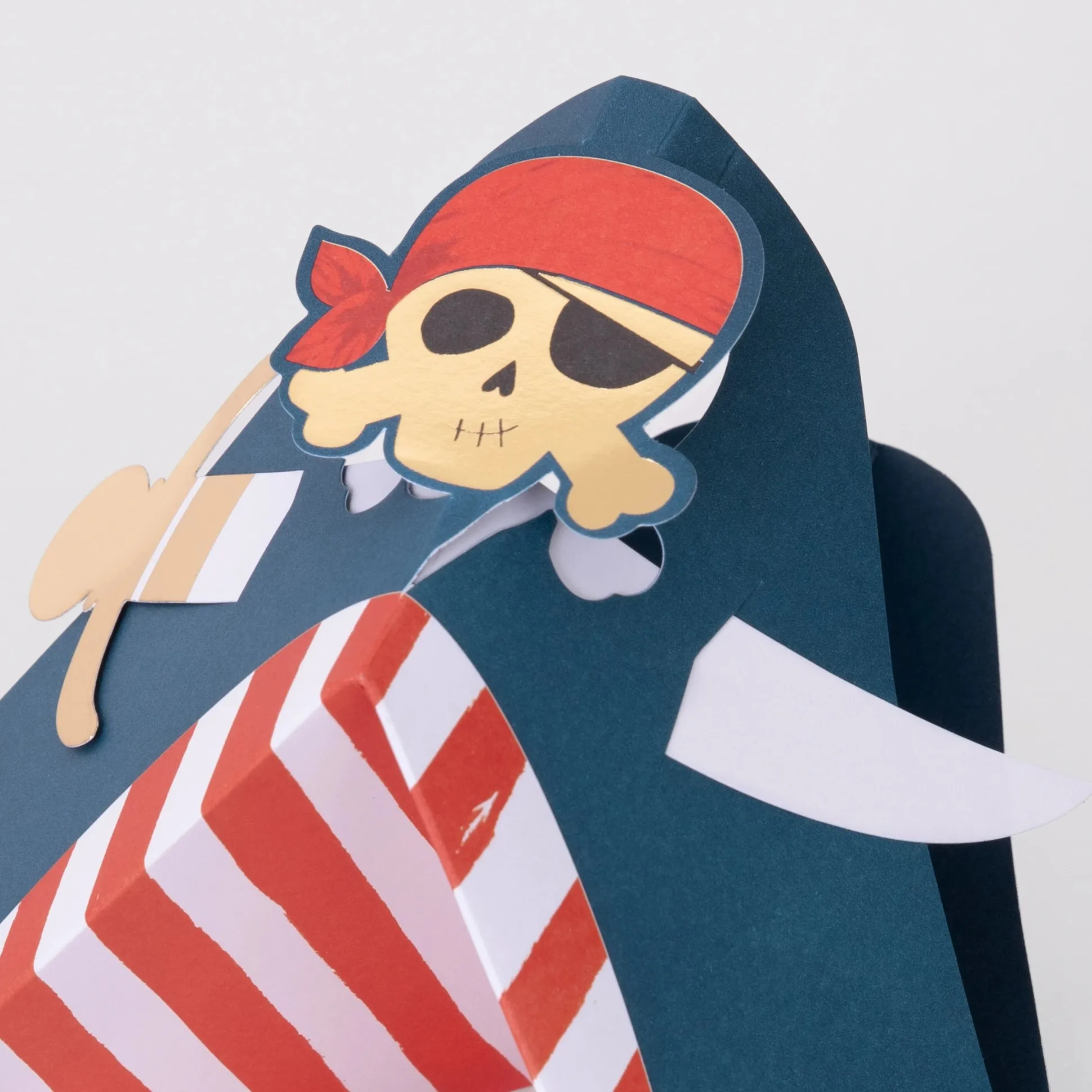 Blue Pirate Party Hats, Pack of 8