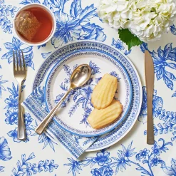 Blue Toile Paper Tablecloth
