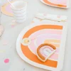 Boho Rainbow Large Plates, Pack of 8