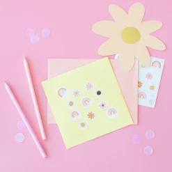 Boho Rainbow Sticker Set, Pack of 4