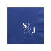 Bold & Modern Initials Personalized Napkin, White Foil