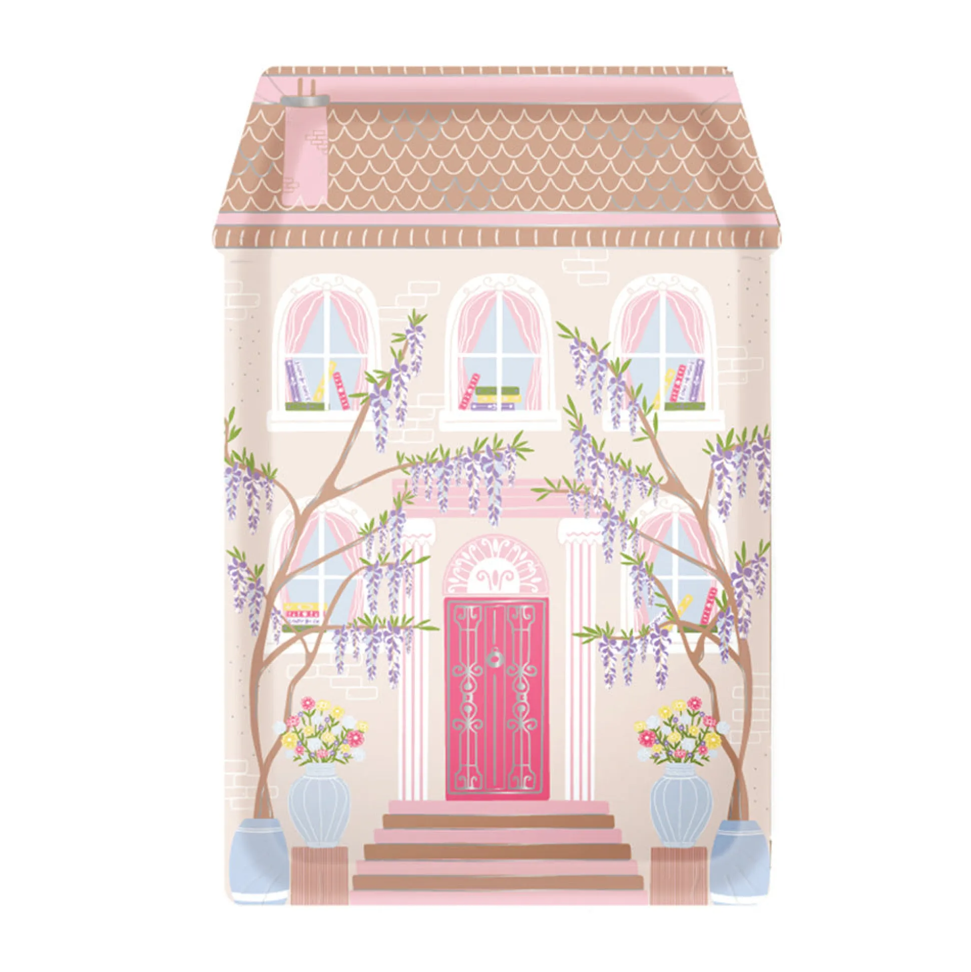 Book Club House Die-Cut Dinner Plates, Set of 8