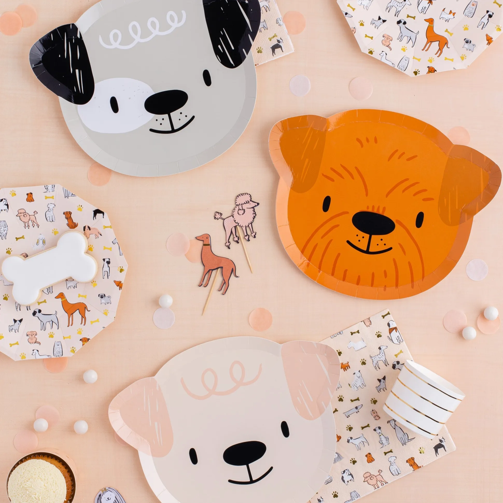 Bow Wow Cupcake Decorating Set, Set of 24