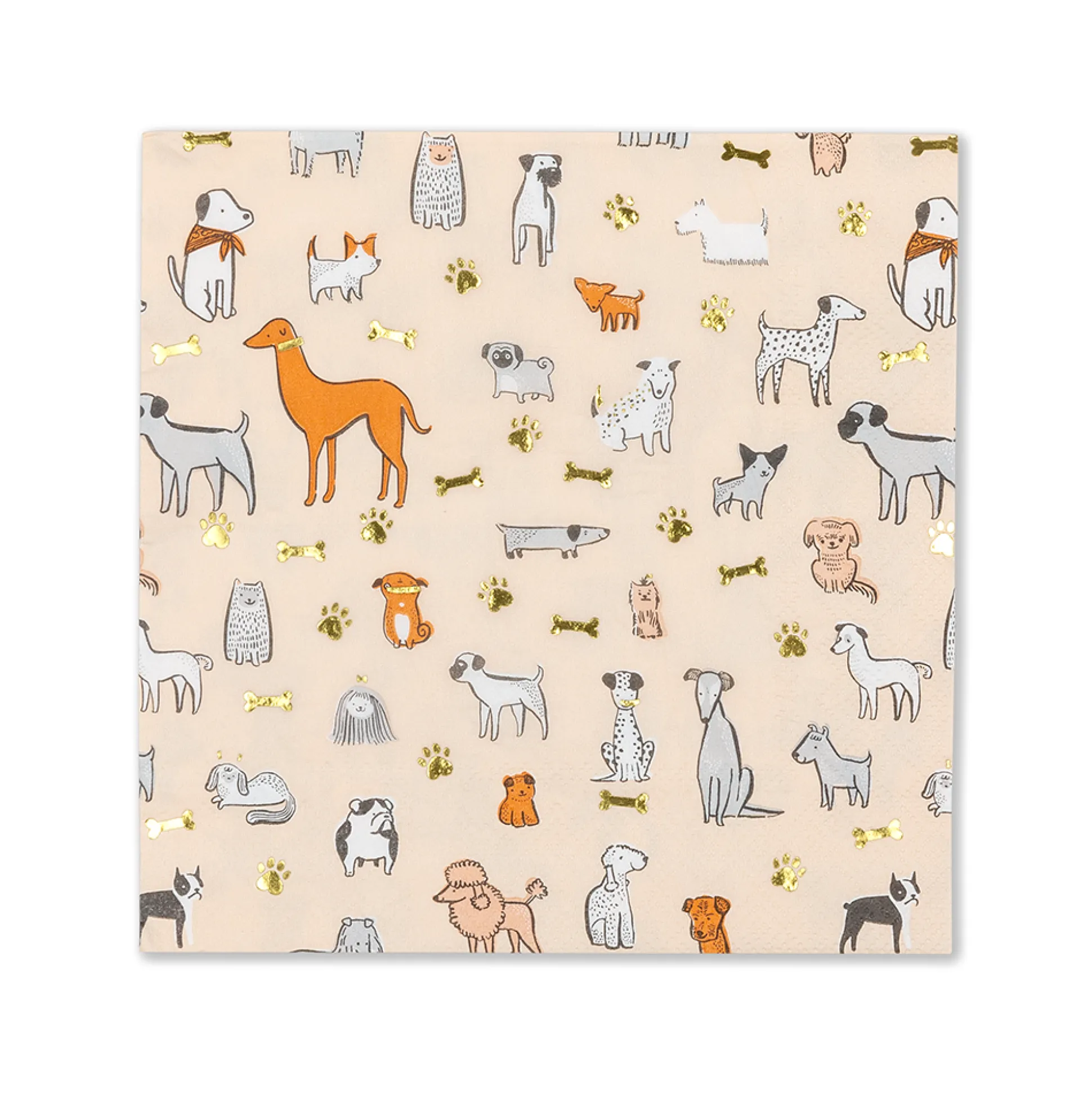 Bow Wow Large Napkins, Pack of 16